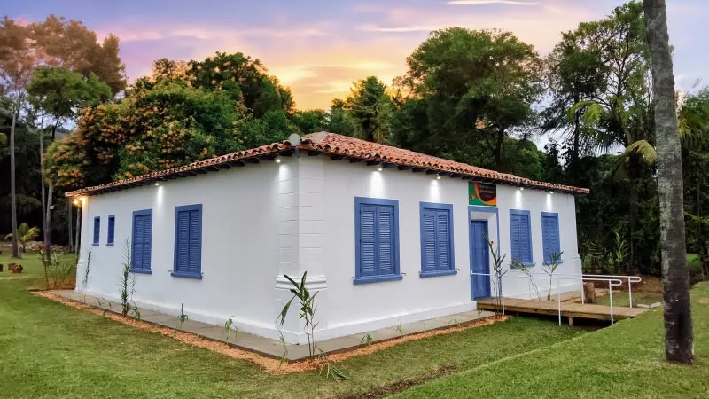 Fachada do Museu da Cultura Afro-Brasileira na Fazenda Engenho D’Água